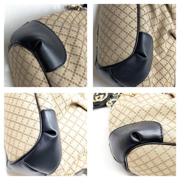 Authentic Gucci Brown Canvas Hand Bag mn660-121325 - Picture 9 of 16